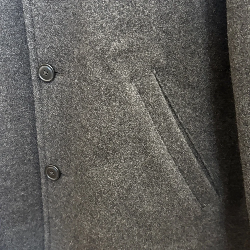 J Crew Vintage Wool Blend Dark Gray Mid‎ Length Winter Coat Men’s Size M